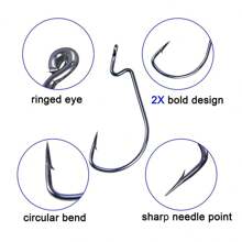 Fishing Treble Hooks, High Carbon Steel Fishing Hooks Kit, Sharp & Round Bend Fishing Treble Hooks For Catfish Lures Baits Bass Fishing Accessories