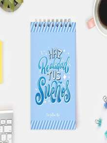 Libreta de Notas, Pasta Dura, Hojas de Punto, Azul - Azul - Ver 1