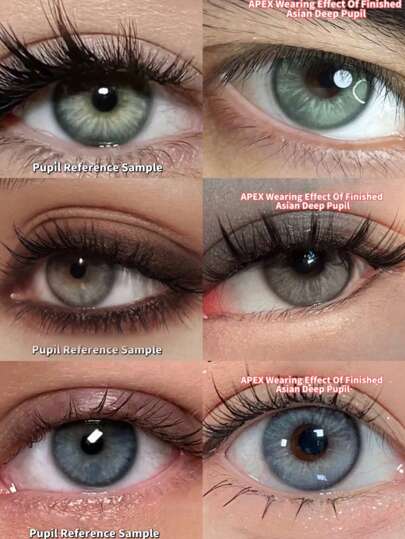 1副全新三色隐形眼镜，14.5毫米，含水量40%，专为眼妆和装饰而设计，适合日常约会和节日活动万圣节服装角色扮演