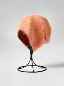 1pc Women Ribbed Beanie Knitted Hat Stretchy Warm Hat Winter Soft And Light Cuffed Skull Plain Daily Unisex Cuffed Beanie Snow Ski Running - Knitted Hat - View 8