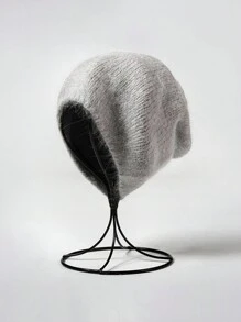 1pc Women Ribbed Beanie Knitted Hat Stretchy Warm Hat Winter Soft And Light Cuffed Skull Plain Daily Unisex Cuffed Beanie Snow Ski Running - Knitted Hat - View 9