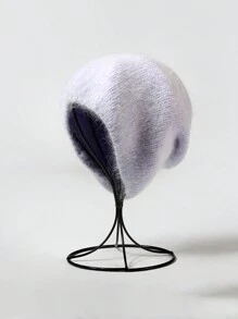 1pc Women Ribbed Beanie Knitted Hat Stretchy Warm Hat Winter Soft And Light Cuffed Skull Plain Daily Unisex Cuffed Beanie Snow Ski Running - Knitted Hat - View 6