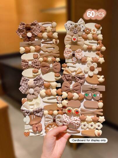 15pcs/Set Cute Colorful Hair Clips For Girls