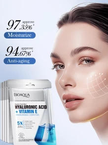 10 片 BIOAOUA 透明质酸和维生素 C 亮白保湿面膜