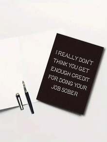 1pc 'I Think You're Doing Great And Don't Get Enough Credit' Funny Boss's Day Card! A Card For Colleagues, Bosses, And Employees. Hilarious & Heartfelt. - 6# - View 2