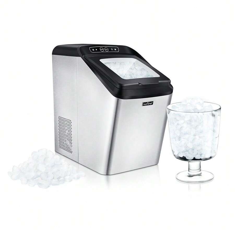 NUTRICHEF Countertop Ice Maker Machine Electric Ice Maker Countertop