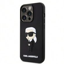 Karl Lagerfeld Funda con Diseño 3D para iPhone 15 Pro Max en Color Negro - Negro - Ver 2