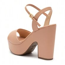 Klode Women's Platform Sandal With Thick High Heel And Comfortable Nude Wedge Platform - Màu be - Xem 3