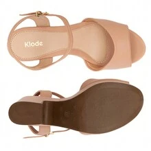 Klode Women's Platform Sandal With Thick High Heel And Comfortable Nude Wedge Platform - Màu be - Xem 4