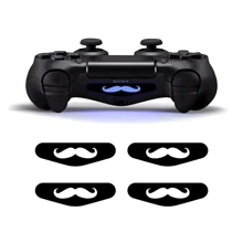 DATA FROG 4 pièces DATA FROG Autocollants LED noirs pour couvrir la barre lumineuse de la console de jeu PS 4. Sticker vinyle pour manette de PlayStation 4