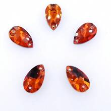 Slim Water Drop Shape Glass Multi Colors Shape Shiny Handmade Sewing Crystal Hand Sewn Rhinestone  Decoration Beads Flat Back With Holes Gems DIY Accessories Sew On Stones Strass For Decorating Clothes, Dress, Bags, Shoes, Brooches, Earrings, Handicrafts - Multicolor - View 17