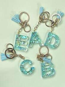 1 Chiếc Móc Khóa Chữ Nhựa Trang Sức, Trang Sức Thủ Công, Thích Hợp Cho Túi Xách Nữ, Phụ Kiện, Mặt Dây Chuyền, Vỏ Phụ Kiện Điện Thoại Di Động, Mặt Dây Chuyền Xe Hơi, Kim Sa - nhiều màu - Xem 8