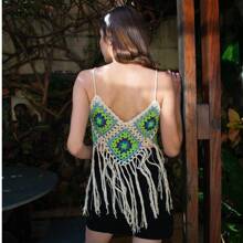 Crochet Fringe Blouse Women's Fashion Spring Summer - 變化1 - 查看 3