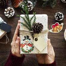 25 件圣诞贴纸，圣诞节时尚装饰品，适用于笔记本电脑水瓶信封礼品标签工艺品窗户滑雪板圣诞派对礼品 - 彩色 - 查看 6