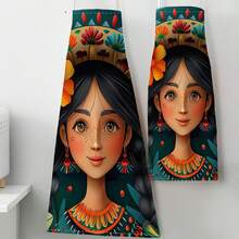 1 chiếc tạp dề vải lanh họa tiết Halloween Giáng sinh "Giáng sinh vui vẻ" cho tiệm làm tóc tại nhà dành cho bé gái tuổi teen, dùng để nấu ăn tại nhà, mặc trong bếp và dành cho những người đam mê nấu ăn - Nhiều màu - Xem 2