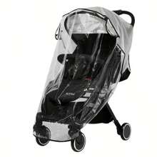 Universal Stroller Rain Cover - Waterproof & Windproof Travel Weather Shield, Thick & Durable, Dust & Snow Proof, Breathable Mesh For Clear View