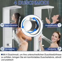 Froadp Shower Column Stainless Steel Shower System Rainfall Shower With Shower Head, Hand Shower, Massage Jets For Shower And Bath - White - View 3