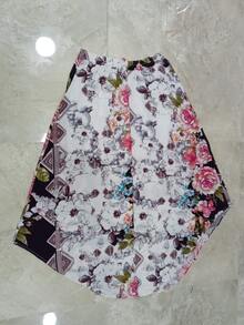 ASYMMETRICAL TOUCAN MIDI SKIRT - 黑色 - 查看 1