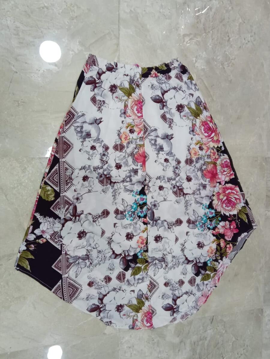 ASYMMETRICAL TOUCAN MIDI SKIRT - 黑色 - 查看 1