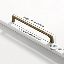 Fanruier 5 CHIẾC Tay nắm đồ nội thất màu đồng nâu cổ điển và màu niken cổ tối giản 96,128,160,192mm Khoảng cách tâm lỗ, tủ, ngăn kéo, tủ quần áo, tay nắm cửa - Nhiều màu - Xem 14