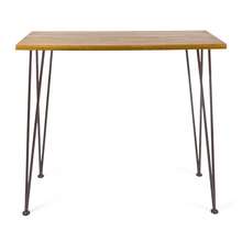 Sturdy DENALI Industrial Wood And Metal Bar Table - Stylish And Durable Furniture For Home Or Business - màu nâu - Xem 7