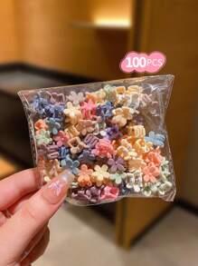 50/100/150/200 件迷你可爱女孩发夹 - 彩色 - 查看 12