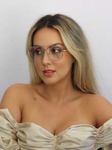 AMIA Women's Metal Eyeglass Frame MOD 72805 - 銀色 - 查看 1