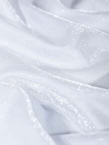 1 pieza de tela de gasa con textura de meteoro brillante, textura de corteza, para ropa DIY, tela de fondo decorativo - Multicolor - Ver 14