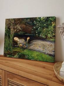 1入組帆布印花畫，Ophelia Drowning Art Print，老式哥特式家居裝飾，Dark Academia Aesthetics，適用於客廳牆壁裝飾、臥室牆壁裝飾、帆布壁畫裝飾，無框架