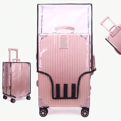 18-30inch Fully Transparent Luggage Protection Cover, Transparent Thick Wear-Resistant Waterproof Pull Rod Luggage Cover, Travel Suitcase Cover Dustproof Transparent Luggage Cover PVC Waterproof Protector Suitcase Covers Luggage Storage Covers Fashion Travel Accessories Bag For School School Accessories School Stuff