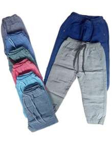 Boys' Lightweight Denim Pants Boys' Joggers - Đỏ - Xem 3