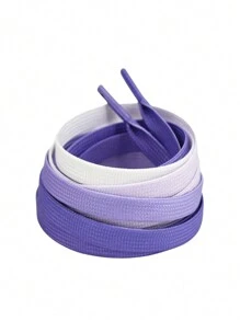 1 Pair Ombre Flat Shoelaces, Suitable For Casual Sneakers - Fashionable Accessories In Multiple Colors Available Summer Daily Wear