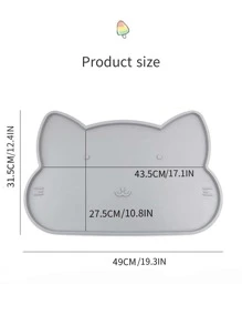 1 pièce, Placemat pour animal de compagnie, tapis pour chat et chien, anti-débordement, antidérapant, imperméable, placemat en silicone, facile à rincer, résistant à l'usure et durable, léger à plier, facile à stocker