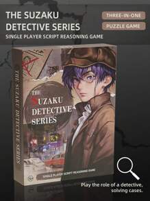 Suzaku Detective Series - Classic Mystery Puzzle Game For Adults 14+ By A&B GAMES: Single Player Script Reasoning Adventure, Boxed Set With Cards And Accessories To Solve  Cases - Black - View 2