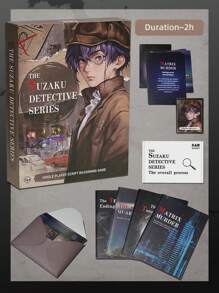 Suzaku Detective Series - Classic Mystery Puzzle Game For Adults 14+ By A&B GAMES: Single Player Script Reasoning Adventure, Boxed Set With Cards And Accessories To Solve  Cases - Black - View 3