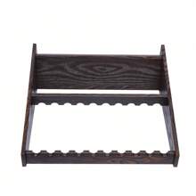 ZhdnBhnos LINSIE Billiard Cue Rack Wooden Pool Stick Stand Cue Holder Billiards Club 10 Holes Pool Stick Holder Floor Standing Golf Clubs Billiard Rods Bracket Shelf The Best Gift/Present For Family&Friends Happy Christmas - Brown - View 6
