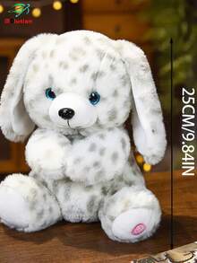 Molutian 2 estilos de peluche de cachorro sentado, juguete de peluche suave de husky con manchas que brilla en la oscuridad, luz nocturna con diseño de cachorro, decoración del hogar y sofá, adornos que iluminan el regalo de cumpleaños del cachorro - Multicolor - Ver 3