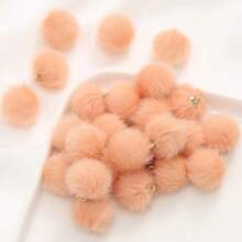 10Pcs 1.5cm Imitation Mink Hair FurPompones Balls 15mm DIY Pom Pom Craft Supplies Earrings Pendant Embellishments Hair Accessories Pompoms Material - Multicolor - View 9