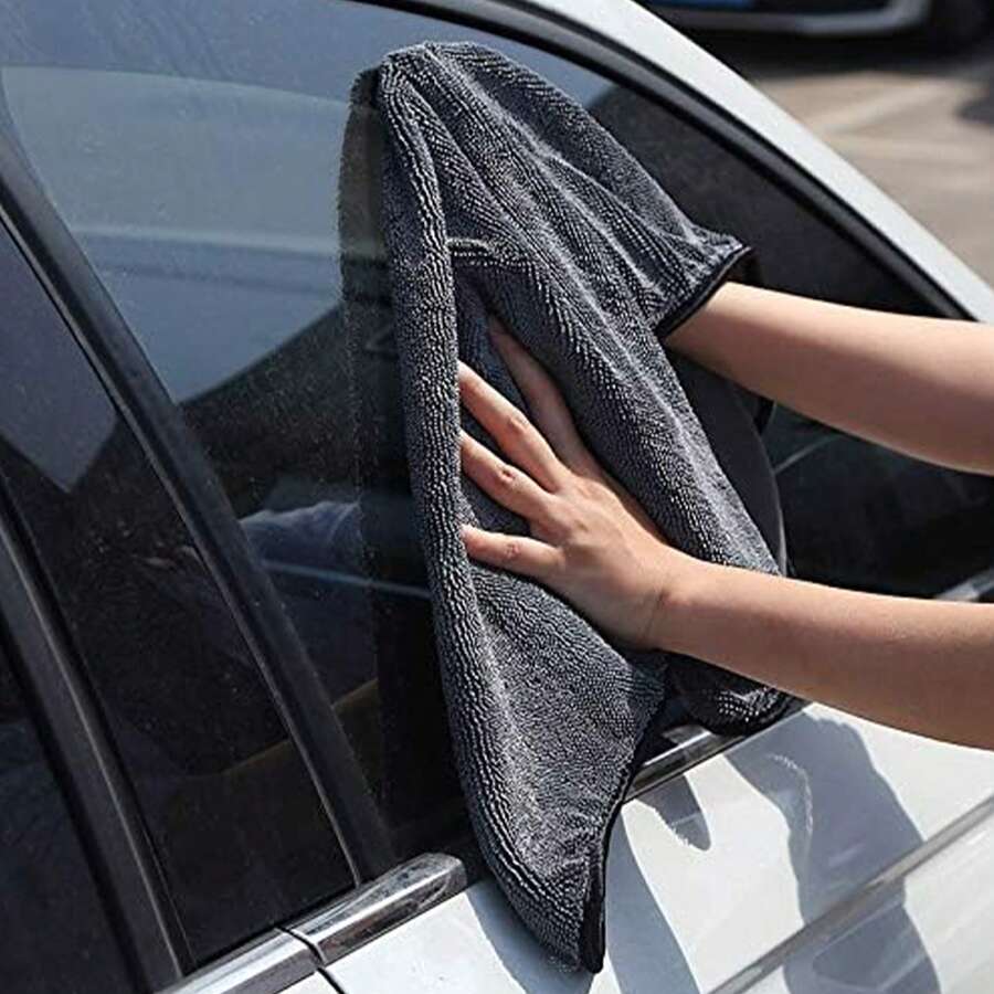 1 pezzo Panno per pulizia auto in microfibra chenille, assorbente e senza aloni, panno per dettagli auto