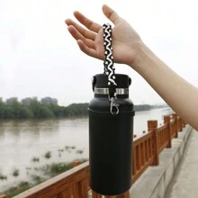 1 件，适用于 16-40 盎司水杯硅胶雏菊杯带，可调节便携式水瓶架挂绳，水杯挂绳硅胶圈，可调节便携式水瓶杯带吊坠，适合上学、徒步旅行、户外使用 - 彩色 - 查看 6