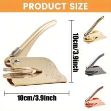 Custom Logo Embosser Stamp - Heavy Steel Embosser Stamp Design Your Own Logo Or Emblem Perfect For Weddings Libraries Book Embosser Multi-Functional, Seal, No-Iron, Reusable Ideal Gifts For Him Her, Boyfriend, Girlfriend, Family, Friends, Children For Anniversaries, For Birthdays, For Graduation, For Christmas, For Winter, For Fall/Autumn, For School, For Business/Work/Office Back To School,Back To School,School Supplies - 42mm - View 4