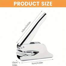 Custom Logo Embosser Stamp - Heavy Steel Embosser Stamp Design Your Own Logo Or Emblem Perfect For Weddings Libraries Book Embosser Multi-Functional, Seal, No-Iron, Reusable Ideal Gifts For Him Her, Boyfriend, Girlfriend, Family, Friends, Children For Anniversaries, For Birthdays, For Graduation, For Christmas, For Winter, For Fall/Autumn, For School, For Business/Work/Office Back To School,Back To School,School Supplies - 42mm - View 5