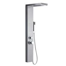 Froadp Shower Column Stainless Steel Shower System Rainfall Shower With Shower Head, Hand Shower, Massage Jets For Shower And Bath - Silver - View 1
