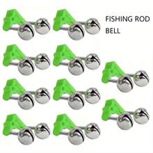 5pcs/10pcs Fishing Bells Alarms, Anti-Drop Spiral Rod Bells, Night Glow Rod Fishing Alarms With Self-Luminous Clip, Fishing Gear & Accessories