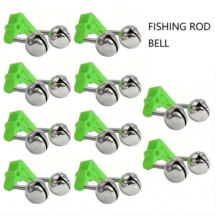 5pcs/10pcs Fishing Bells Alarms, Anti-Drop Spiral Rod Bells, Night Glow Rod Fishing Alarms With Self-Luminous Clip, Fishing Gear & Accessories