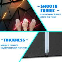 FoBianJie Cool Geometric Stripes Keyboard Mouse Pad Desk Mat, 3D Gaming Mouse Pad For Living Room And Bedroom, Home Decor For Gamers, Gift Mouse Pad With Non-Slip Rubber Base Back To School