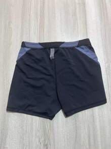 Men's Swim Trunks, Athletic Square Cut, Comfortable And Slim-Fit, Perfect For Beach And Swimming - Black - View 4