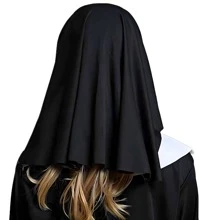 万圣节传教士角色扮演服装，性感欧式制服，圣诞节 - 黑色 - 查看 5