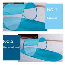 Foldable Tent Awning Sunshade Camping Canopy Sun Shelter For Summer Beach Hiking Camping Natrue Hik E Tent - Blue - View 3