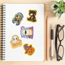 Dekoracja na Halloween 50 sztuk Halloween Zabawa Graffiti Naklejki na Imprezę Do Dekorowania Komputera Biurko Kask Deskorolka Gitara Butelka Walizka Notatnik Księga Mogą Być Naklejki DIY Naklejki Samoprzylepne